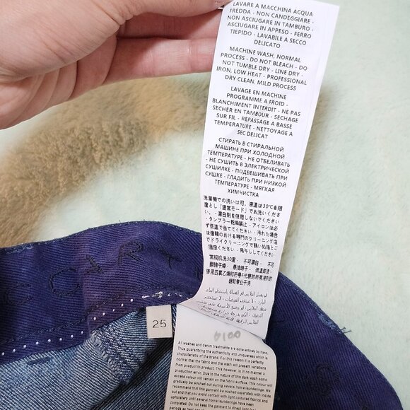 Stella McCartney Blue Washed Denim Star Detail Jeans Size 25 - Picture 16 of 16